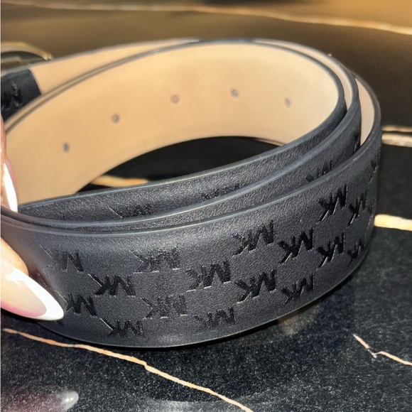Michael Kors Black Embossed Belt Bag